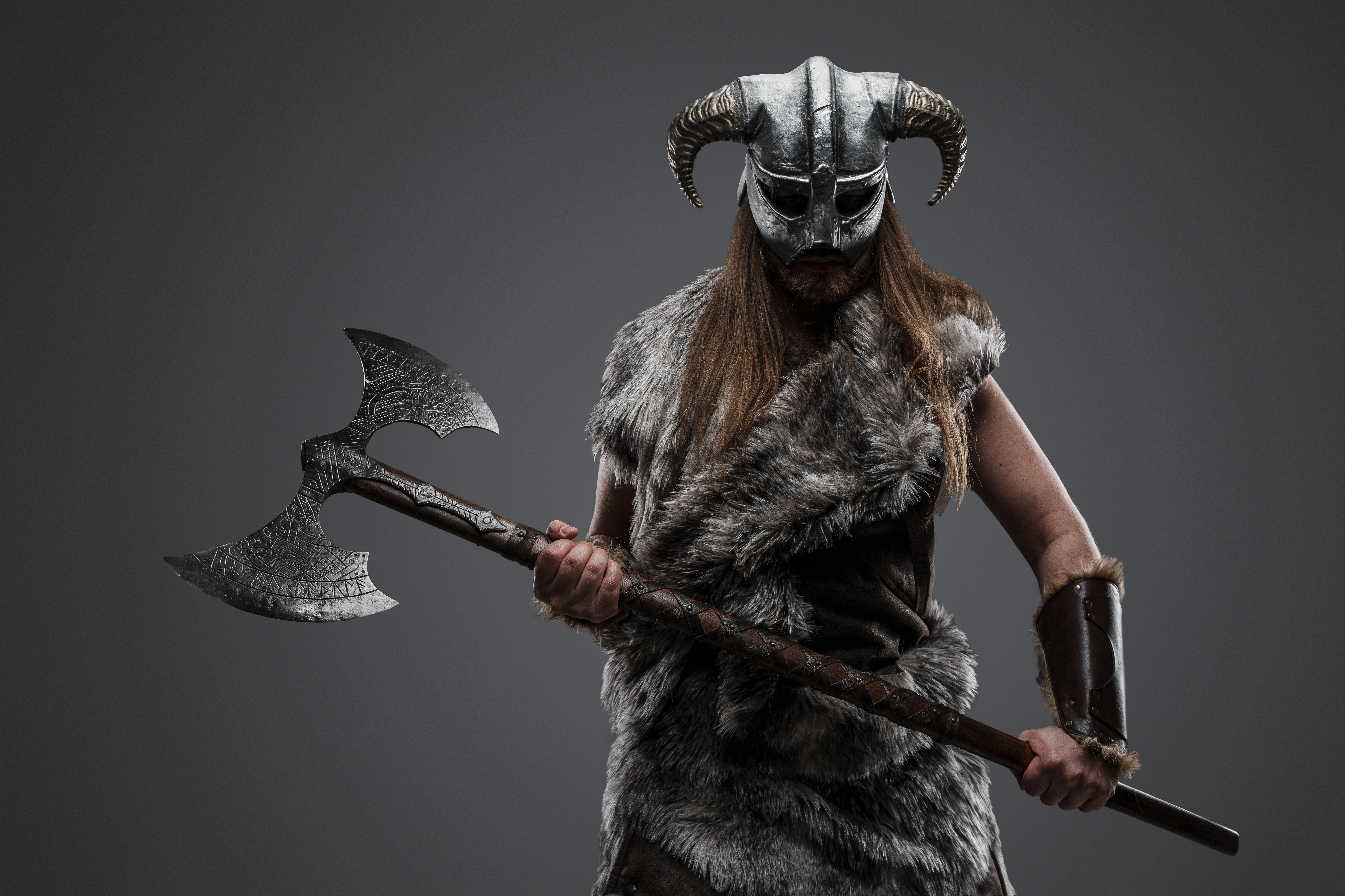 Logo related to Men with Viking look | London film extras wanted